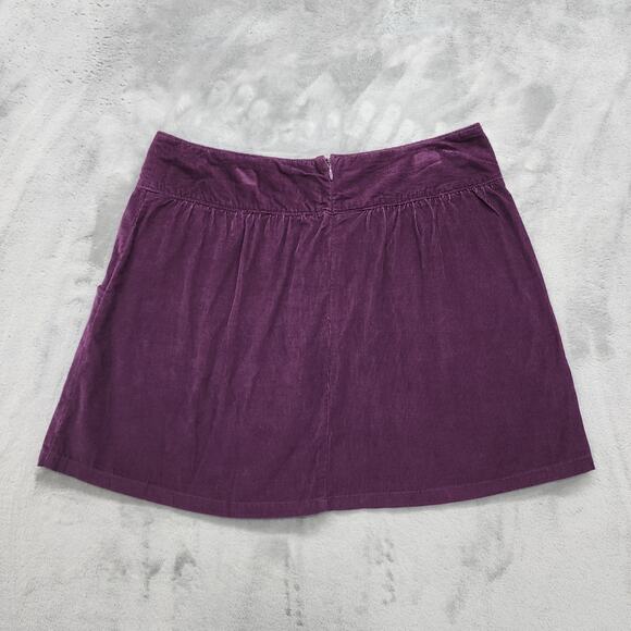 Old Navy Skirt Womens 10 Purple Corduroy Pleated A-Line Mini‎ Stretch Preppy - Picture 2 of 8